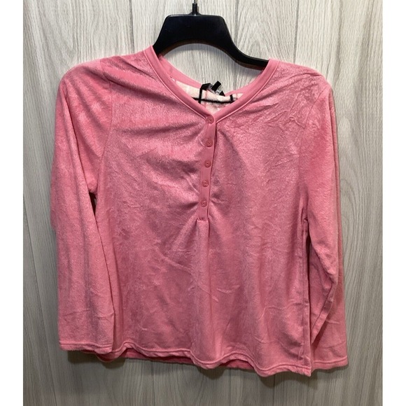 JUST LOVE Women's (Size M) Pajama Set Long Sleeve Shirt & Plaid Pants Polyester - Picture 2 of 8